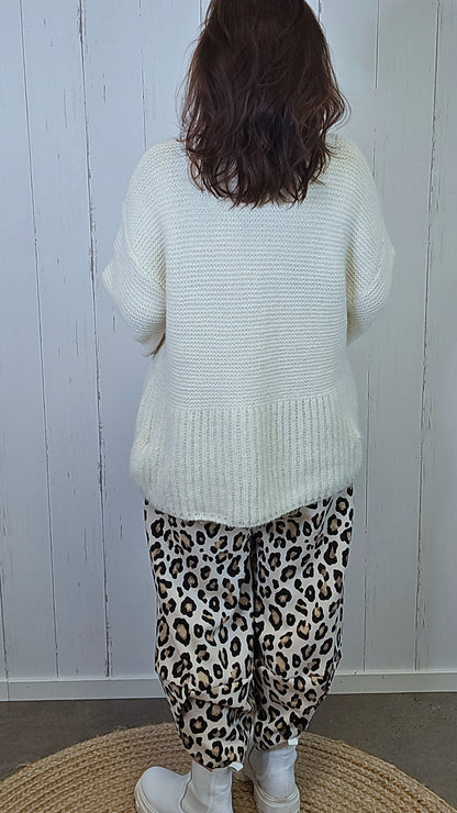 Emma Strikkegenser Creme