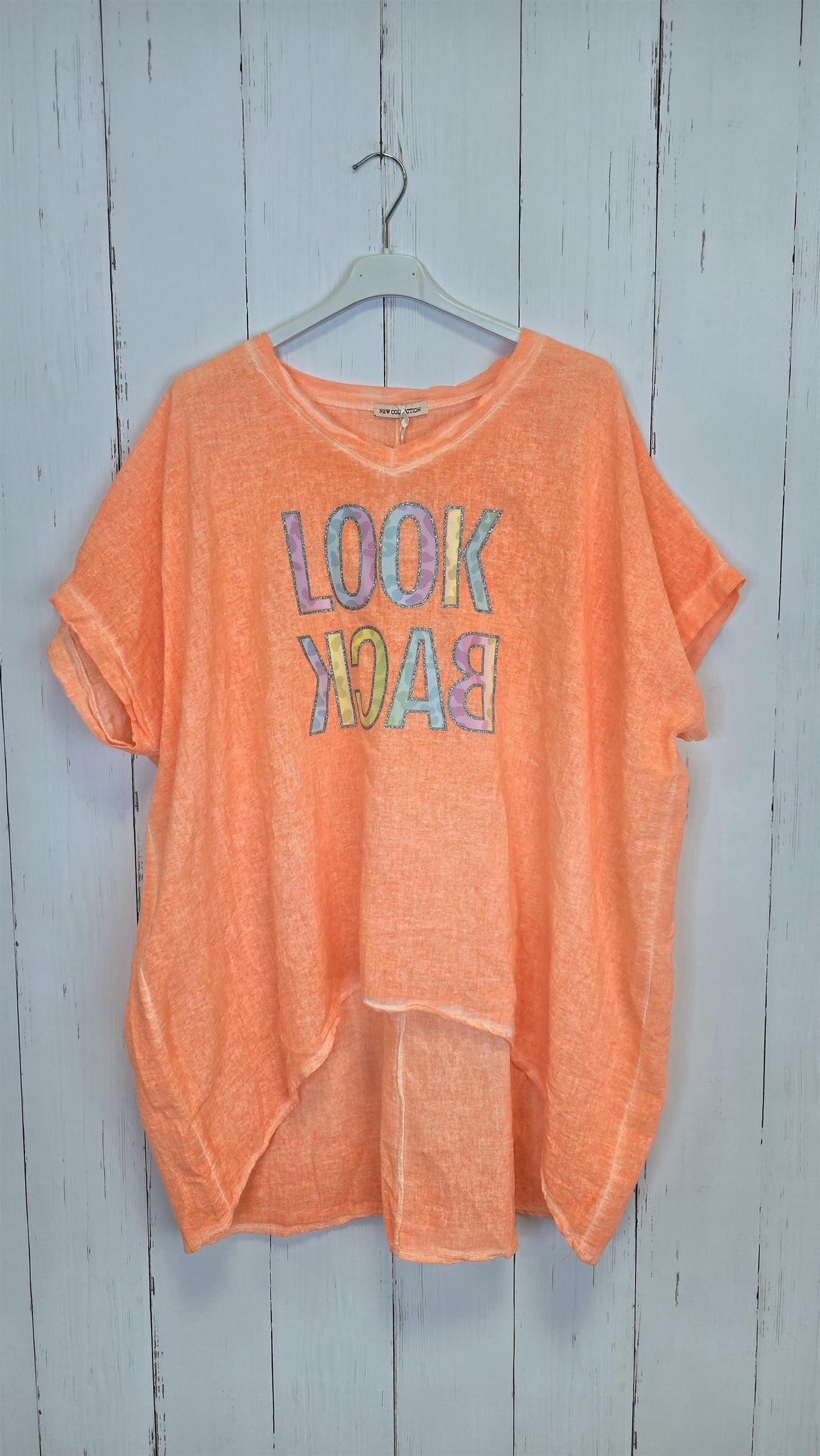 Bella Look Back topp orange