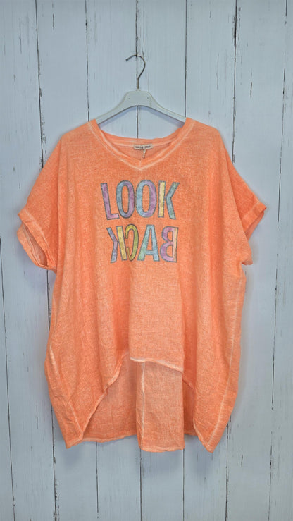 Bella Look Back topp orange