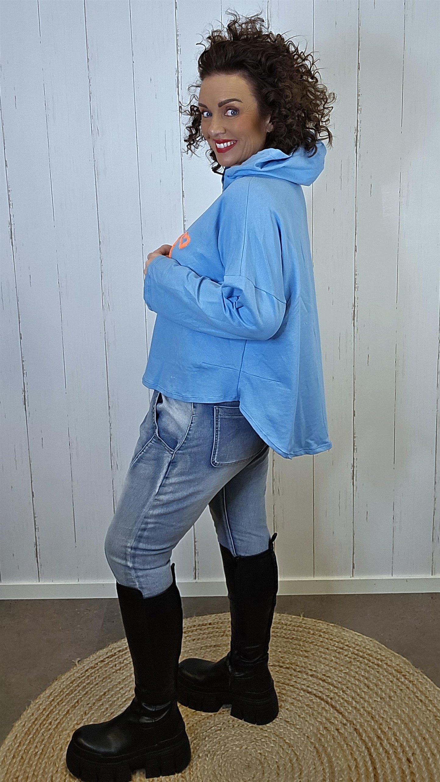 Snoopy hettegenser blå