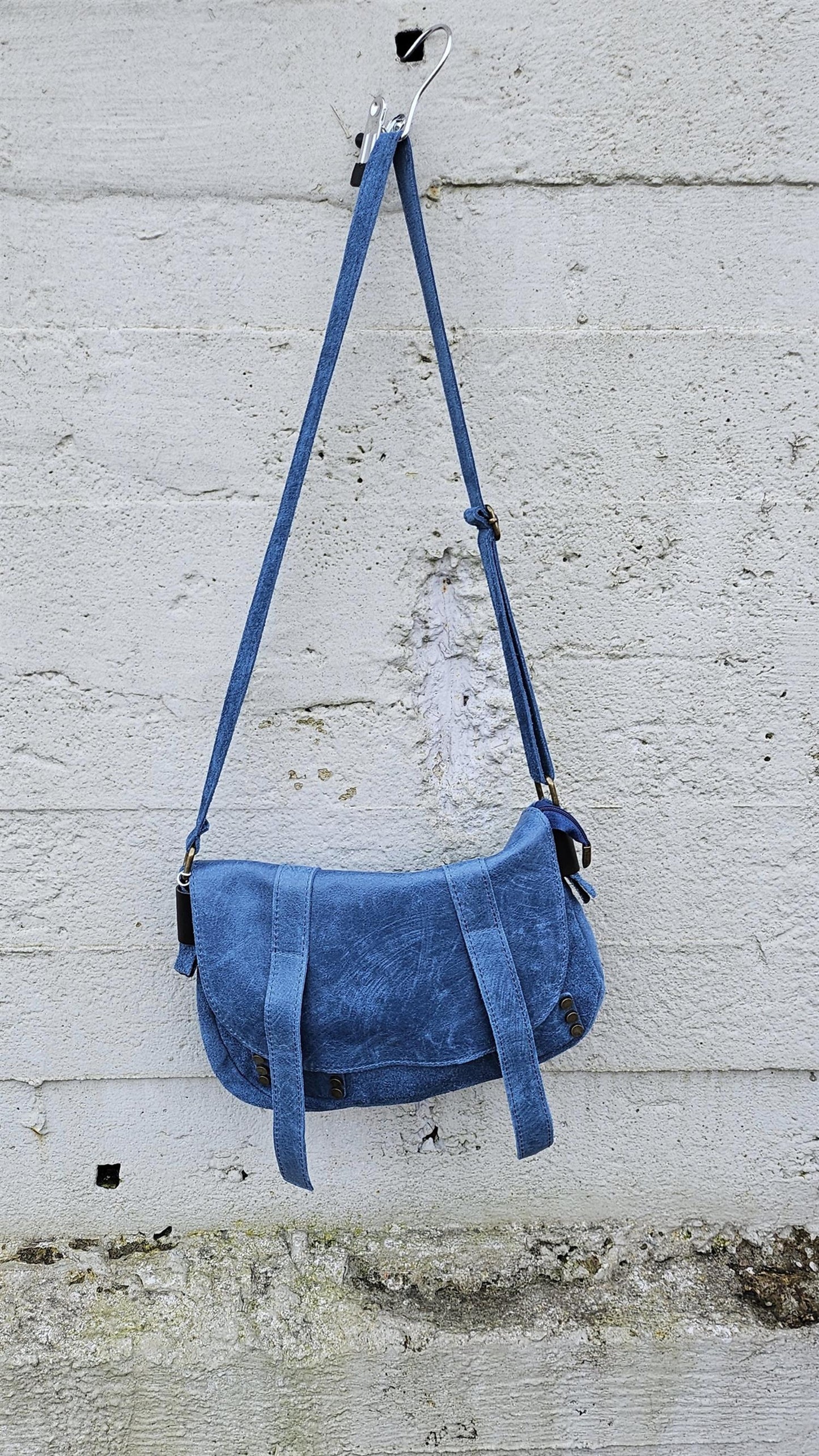 Angel Leather Bag Blue
