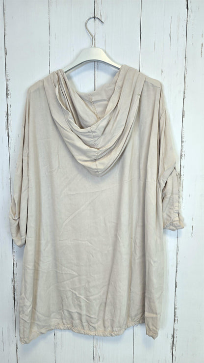 Vilma hettetopp beige