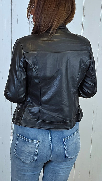 Riley bikerjakke svart