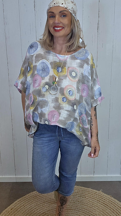Pippi topp med print