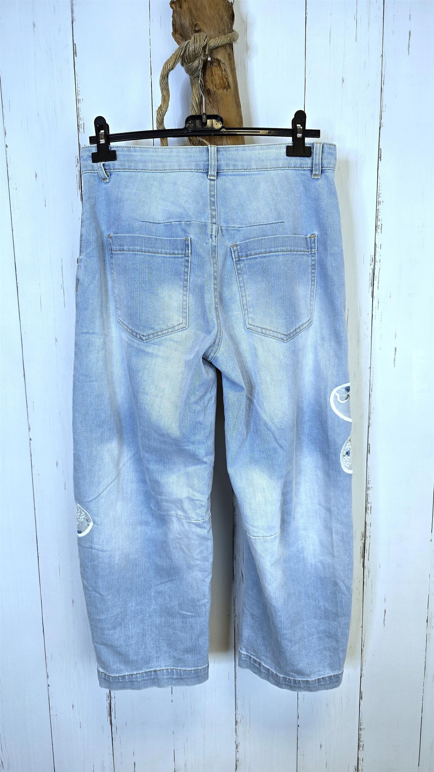 Cindy jeans med blomst