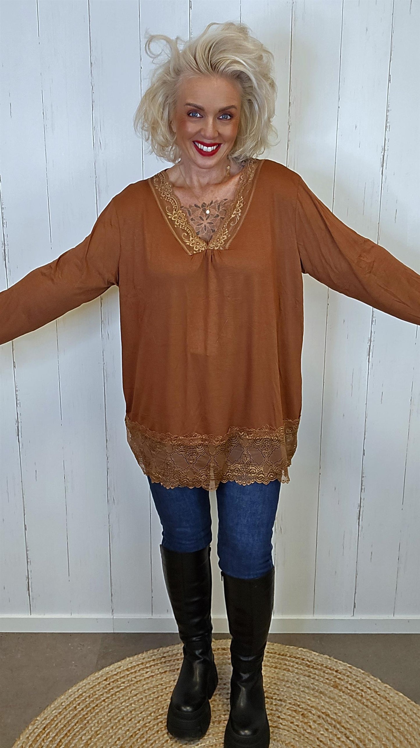 Frenchy topp terracotta