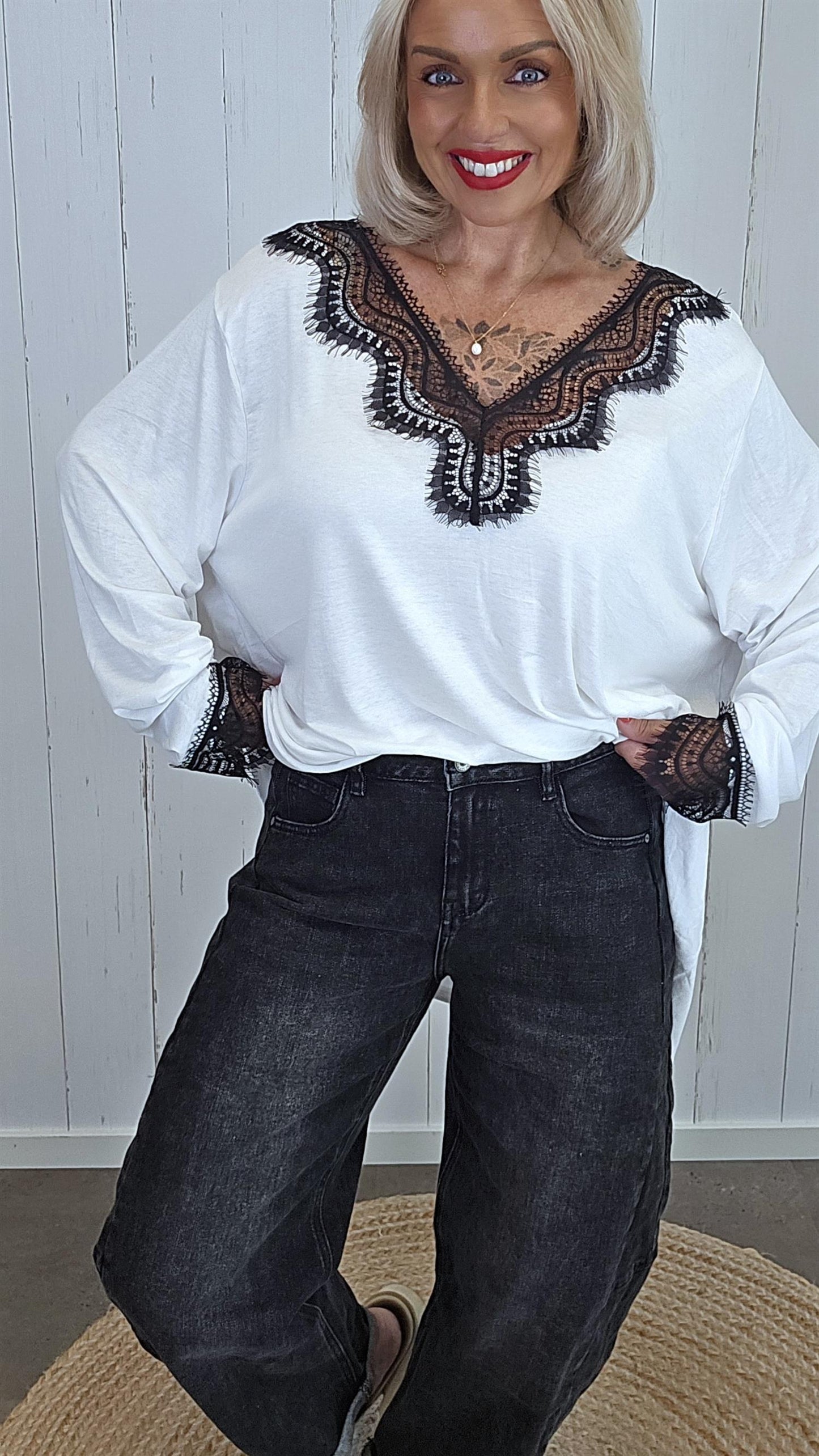 Nicky Barrel jeans svart