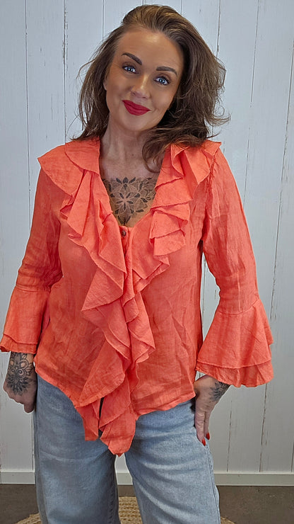 Abby lin skjorte korall