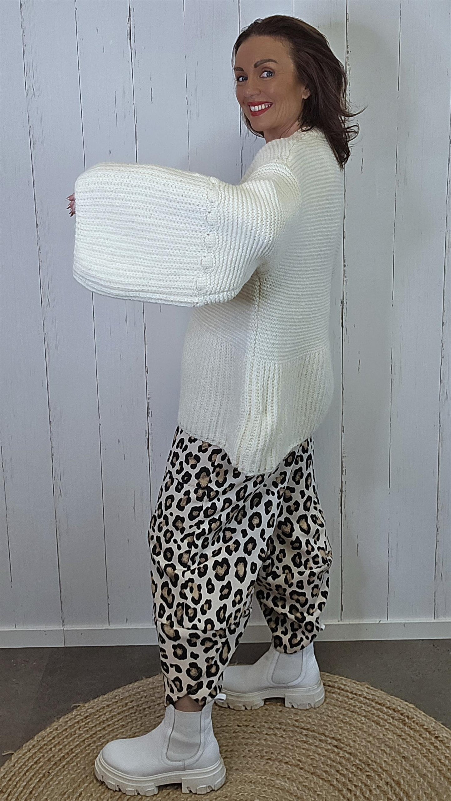 Emma Strikkegenser Creme