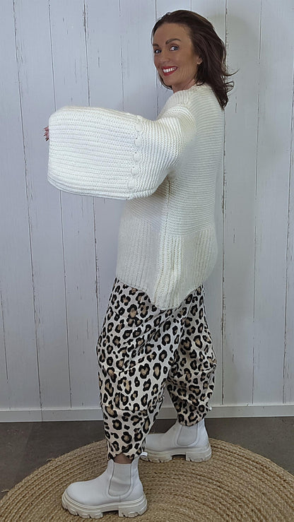 Emma Strikkegenser Creme