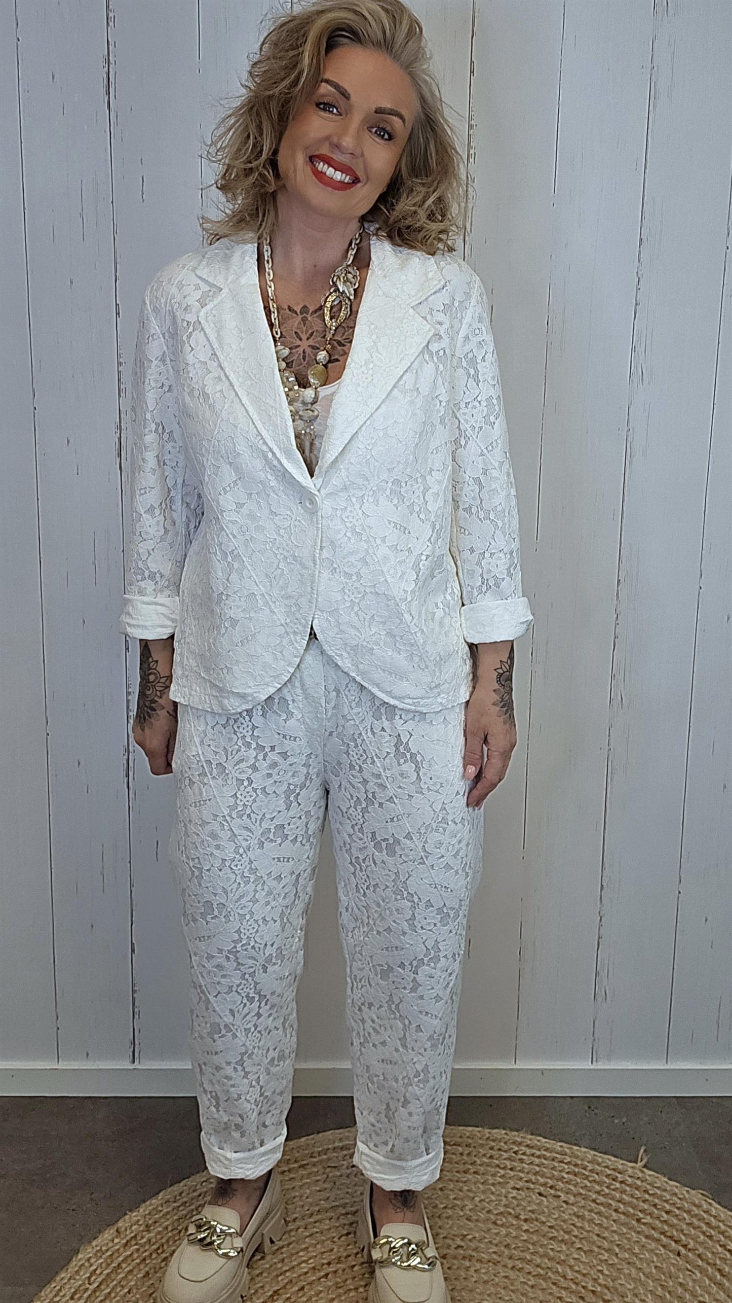 Cleo blondeblazer hvit