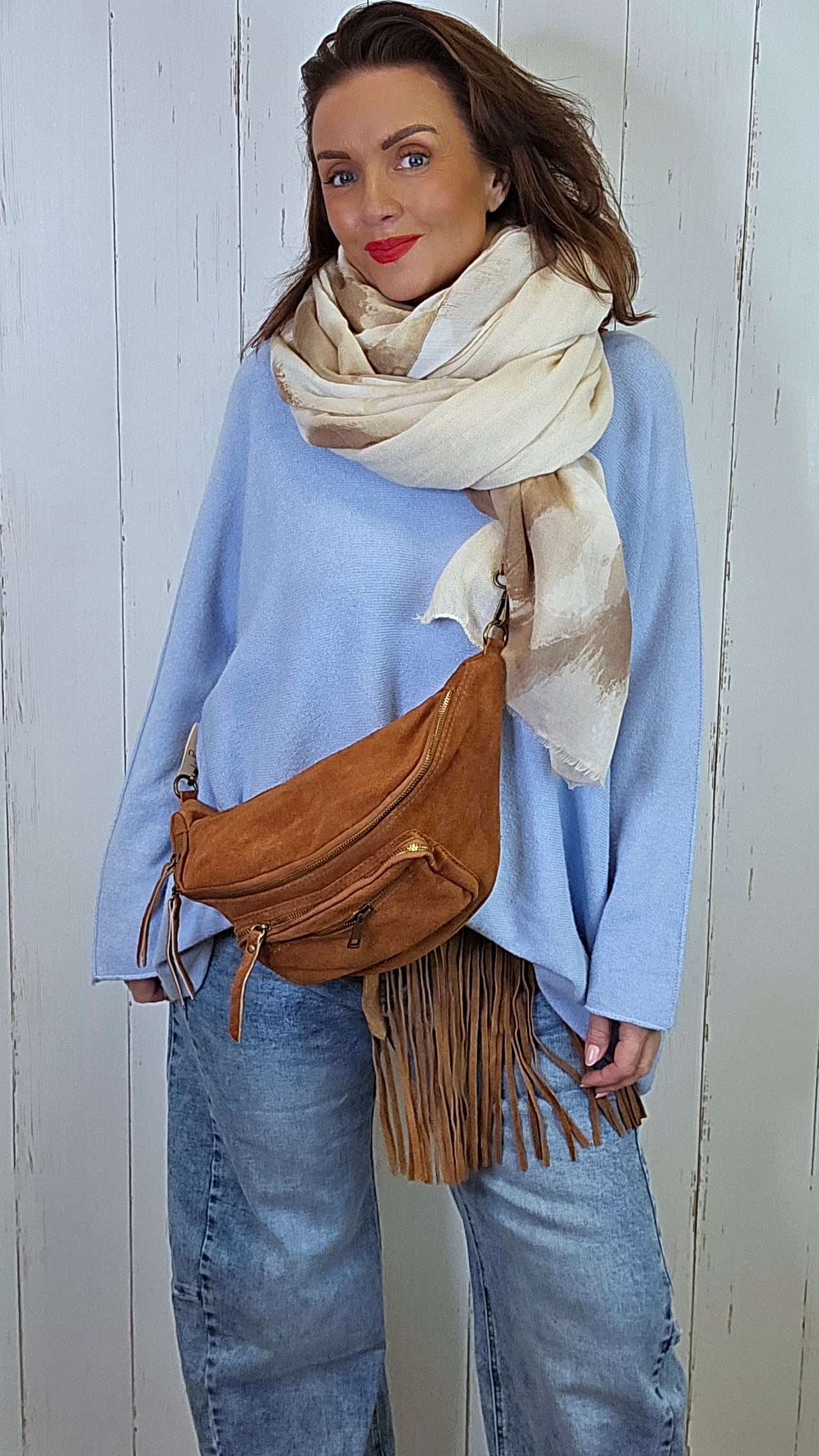 Seline skinn veske cognac