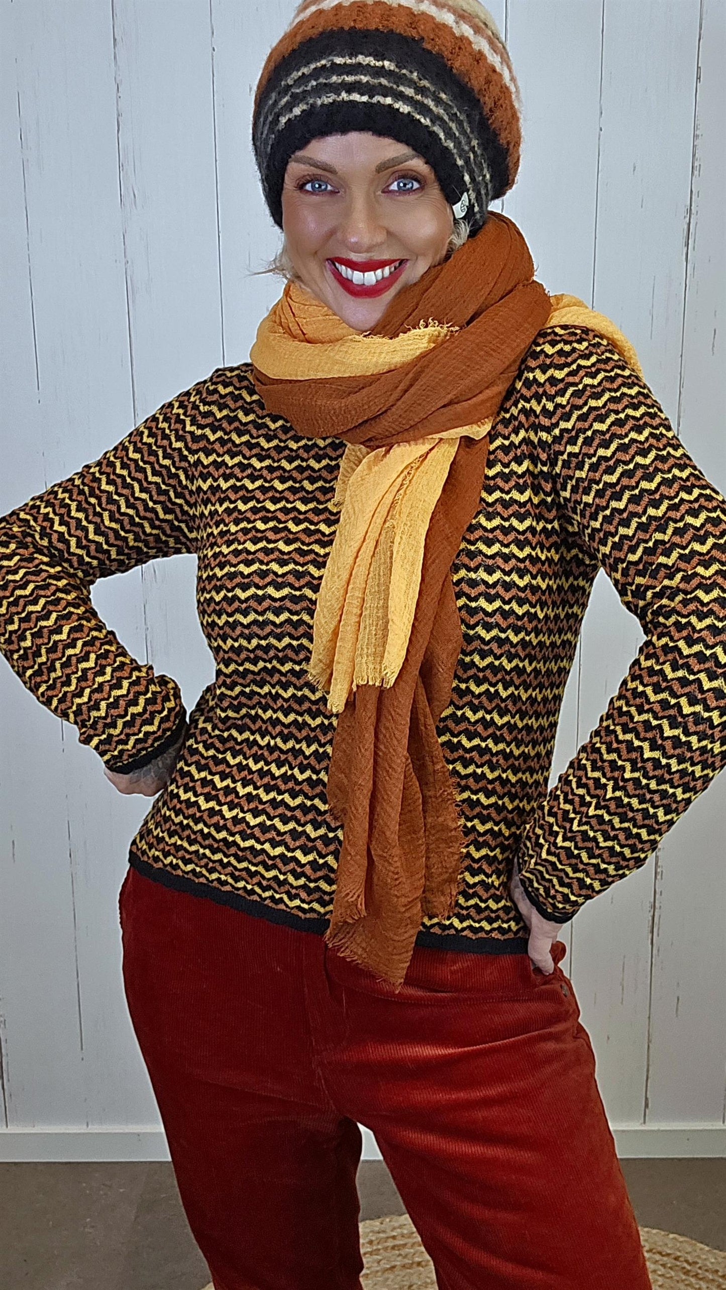 Hedvig mønstret genser