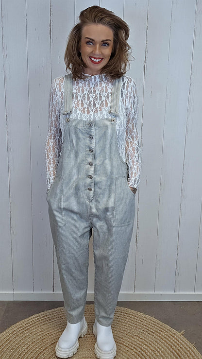 Pia snekkerbukse  striper navy