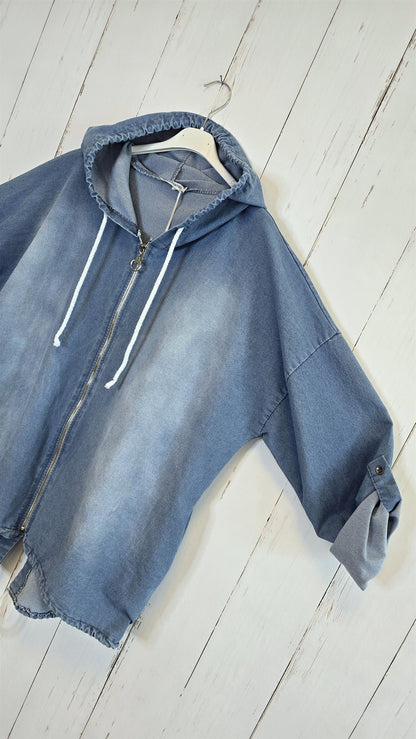 Casual hettejakke i denimlook