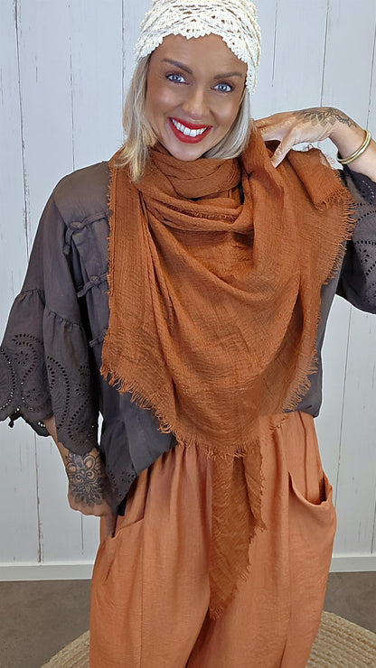 Izzy skjerf terracotta