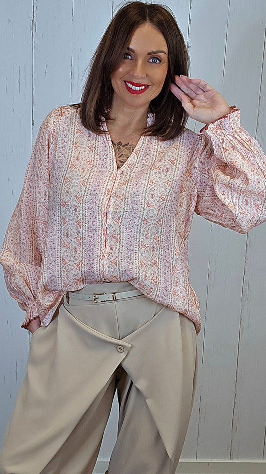 Hanna skjorte bluse rosa