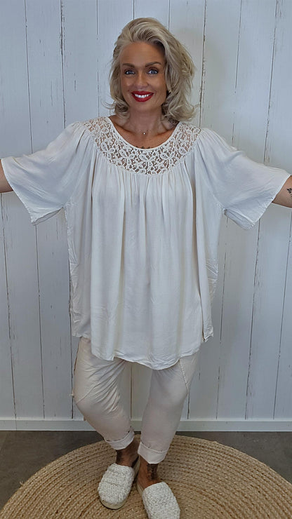 Freja blonde topp beige