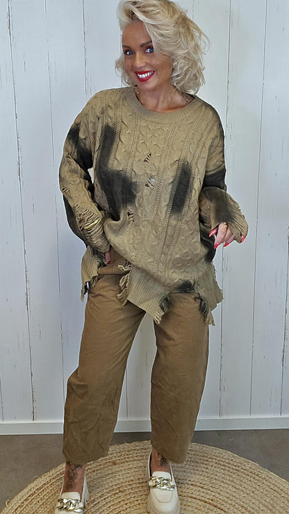 Poppy genser camel