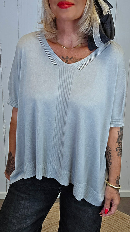 Ylva genser topp grå