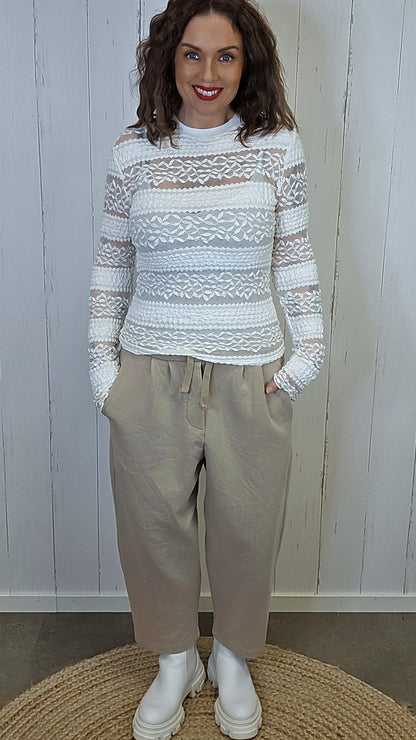 Emma blondetopp hvit