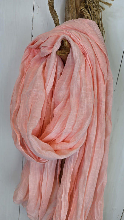 Crinkle skjerf peach