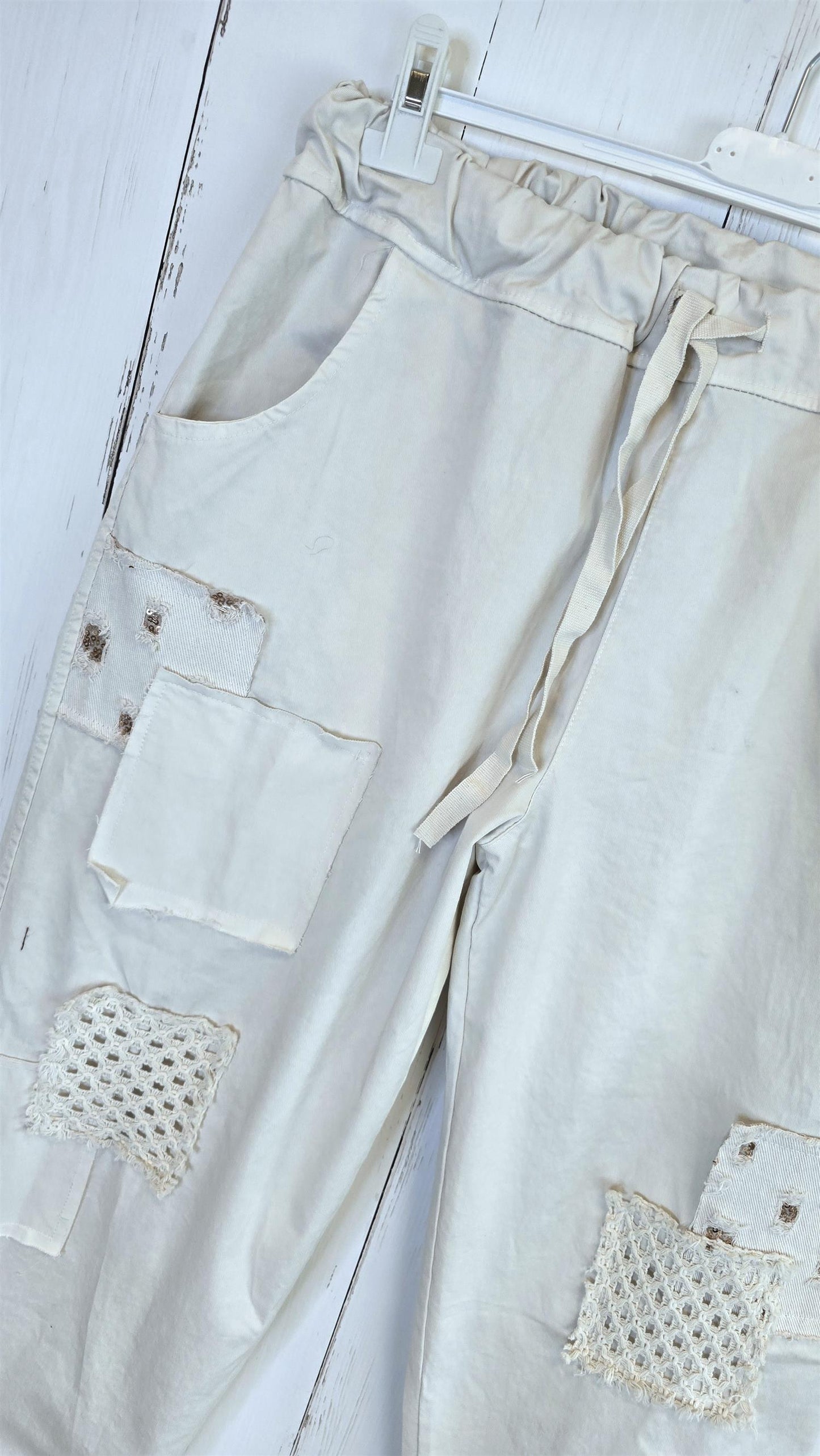 Viktoria bomullsbukse beige