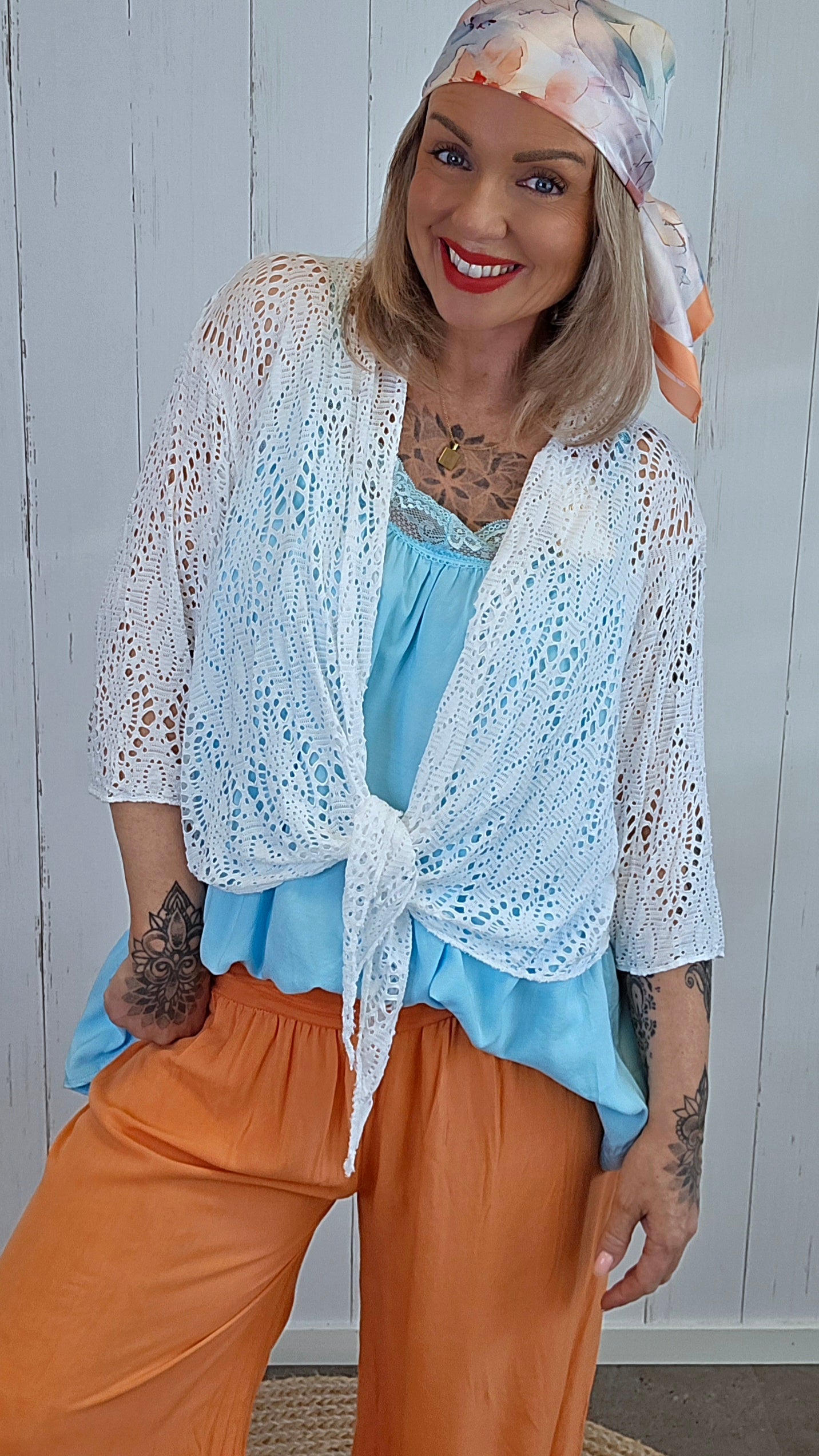 Karoline kort blondecardigan