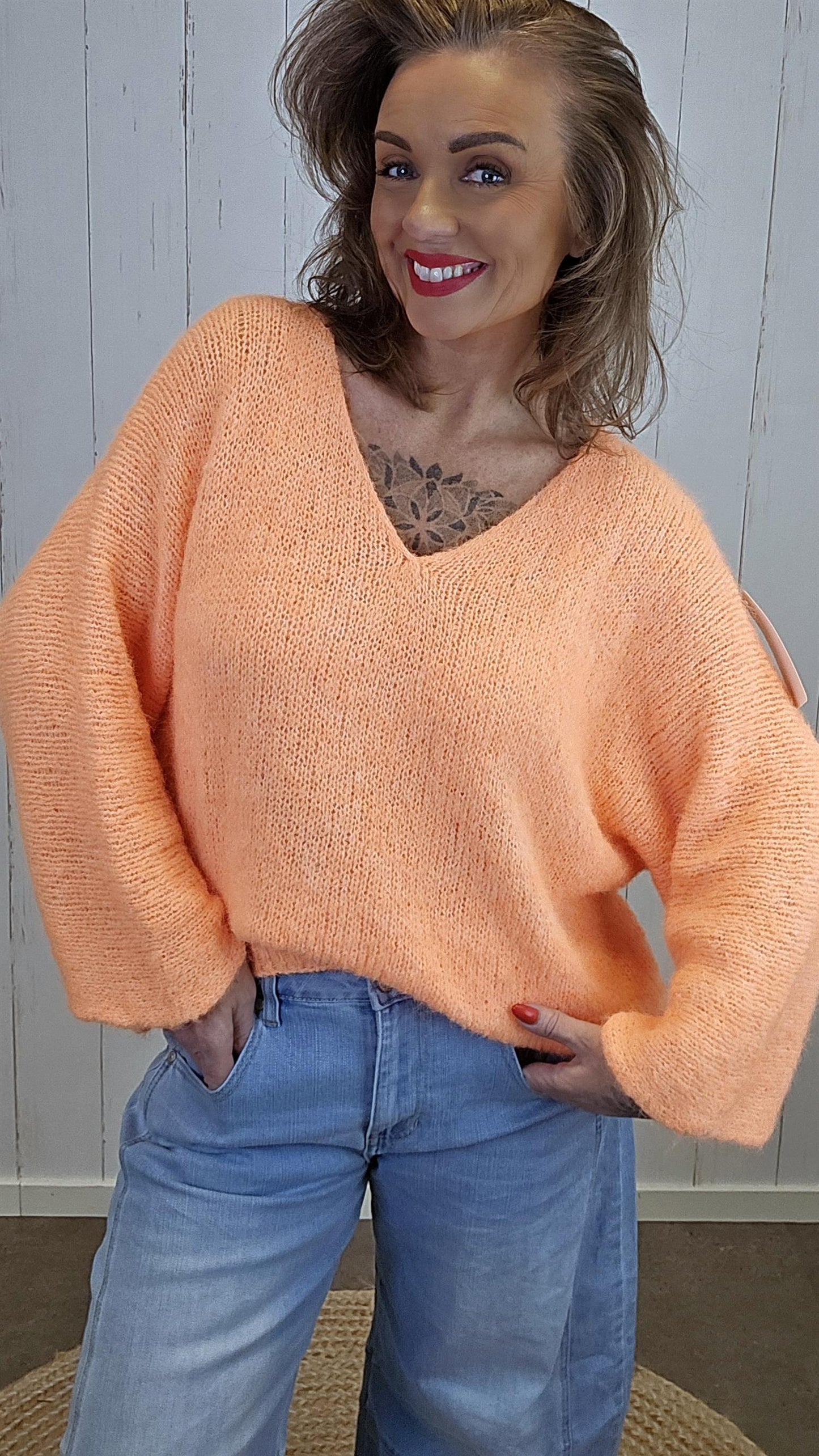 Anna genser neon orange