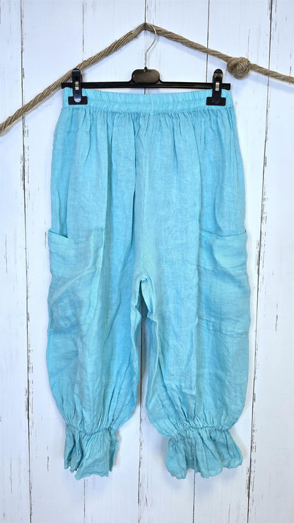 Sett Ponchotopp bukse turkis