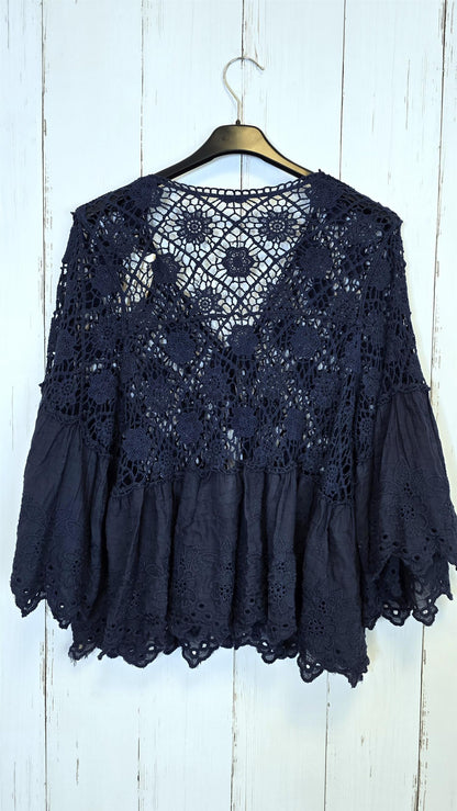 Zanita blonde jakke navy