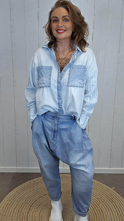 Iris skjorte med denim