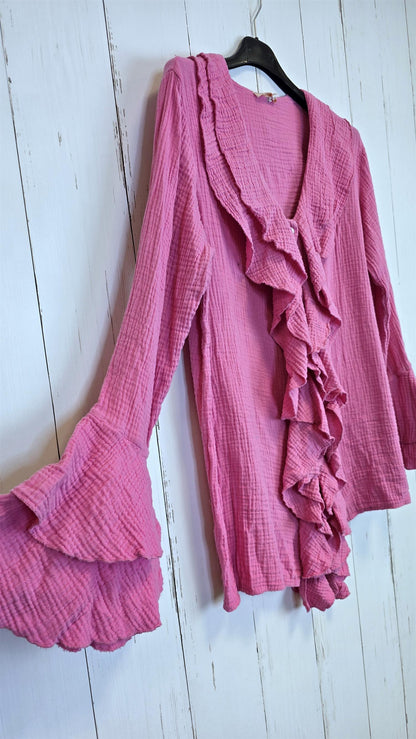 Jonna volang skjorte rosa