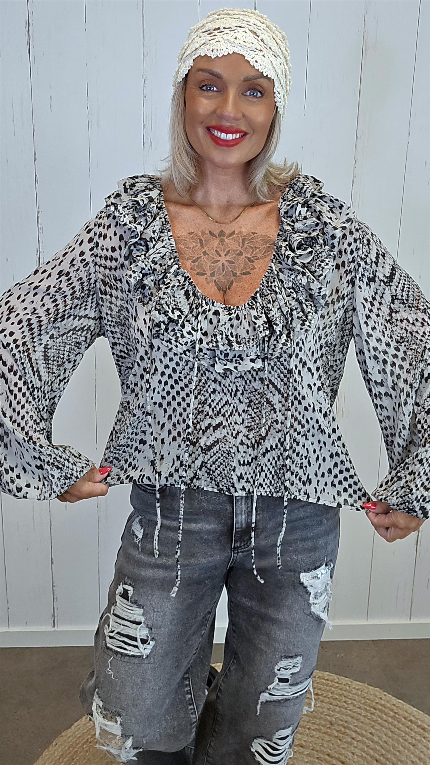 Leo bluse svart