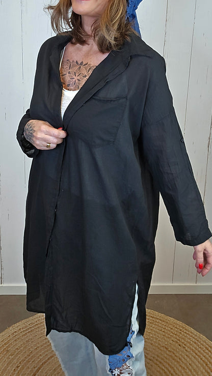Celine skjortekjole svart