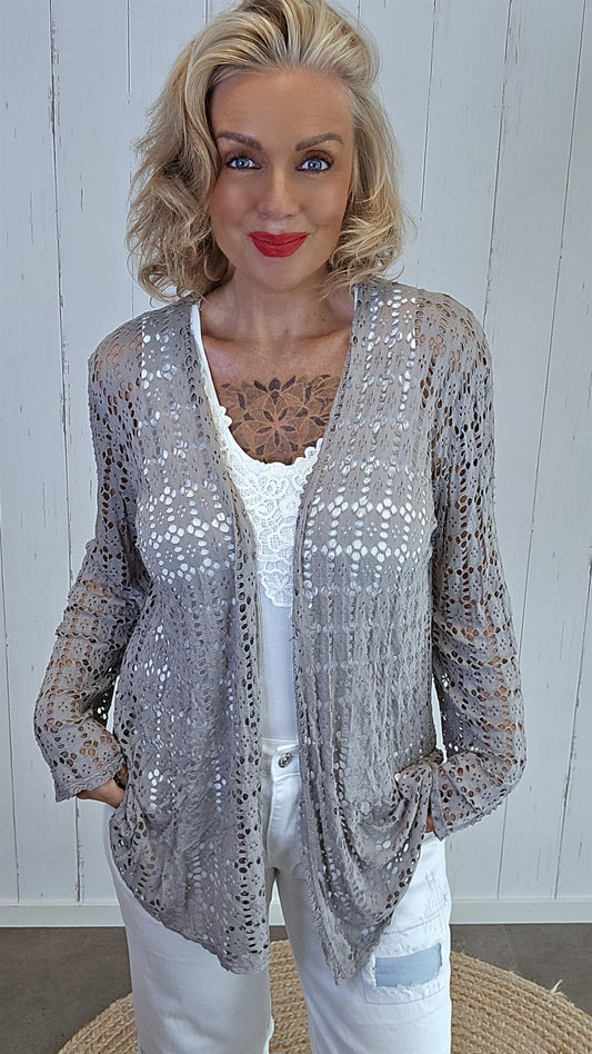 Leora lang blondecardigan taupe