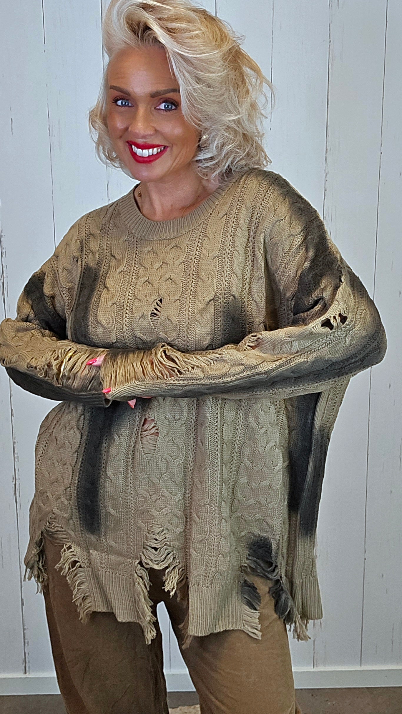 Poppy genser camel