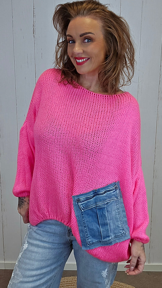 Bella Strikket Genser rosa