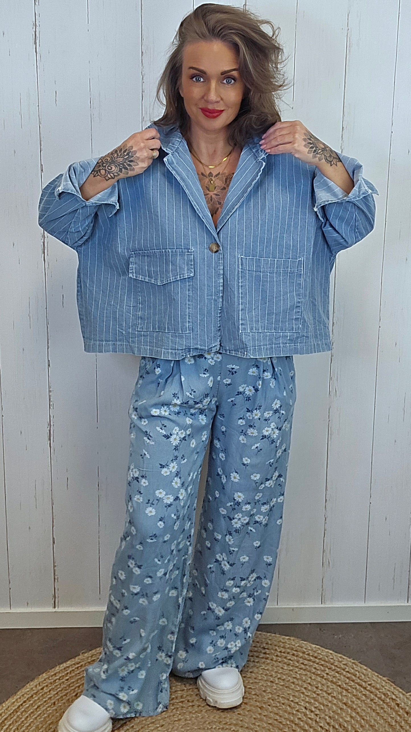 Tuva stripet jakke