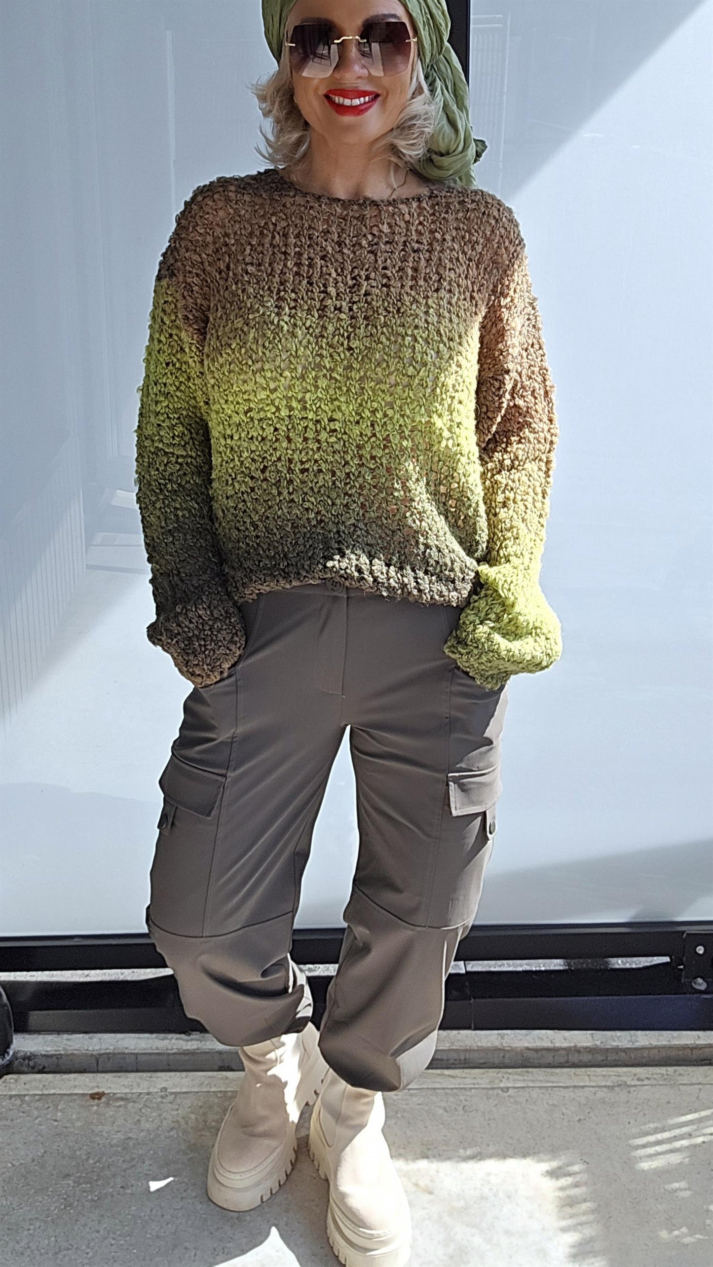 Cozy colour block pullover