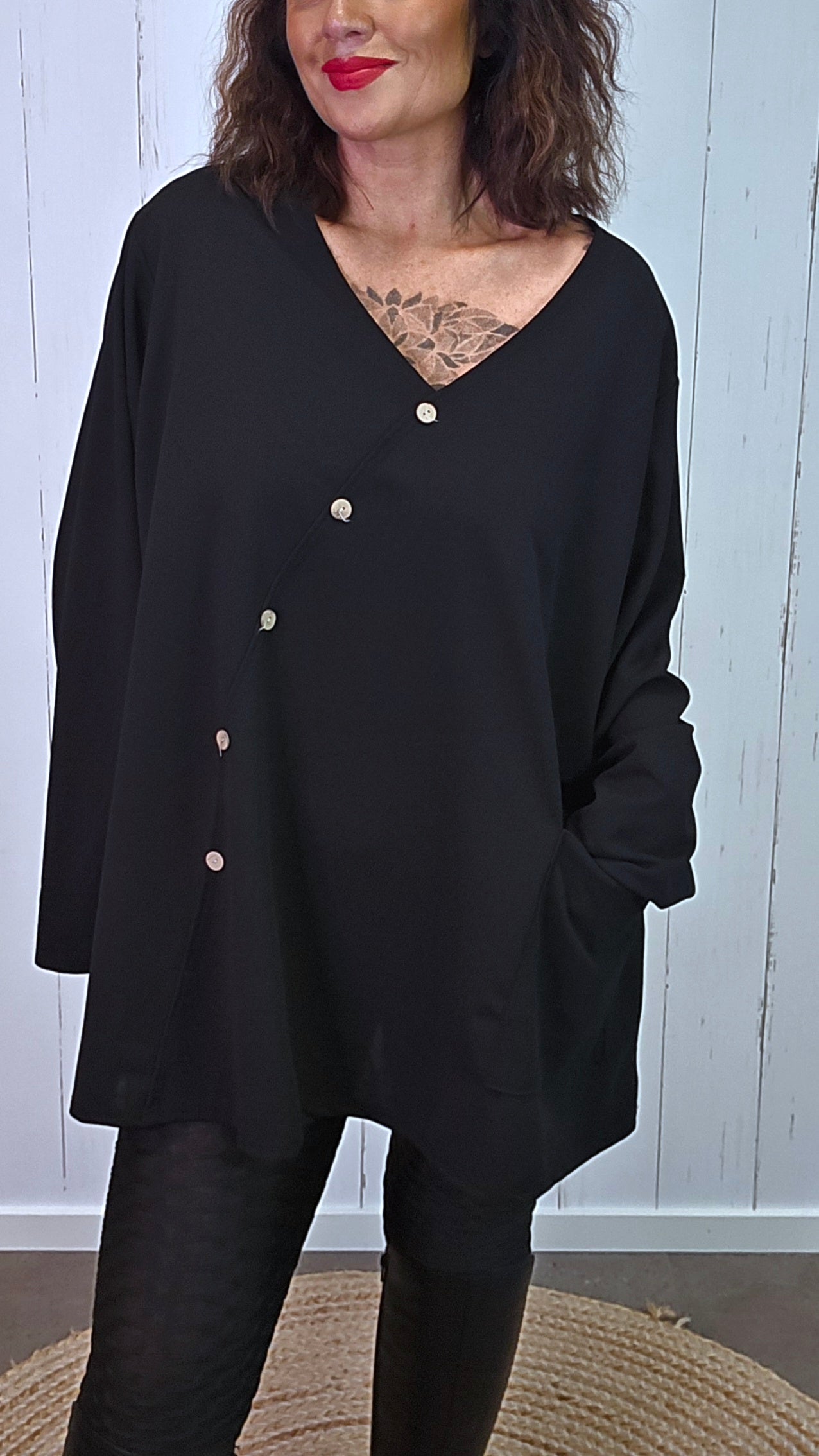 Alva baggy topp svart
