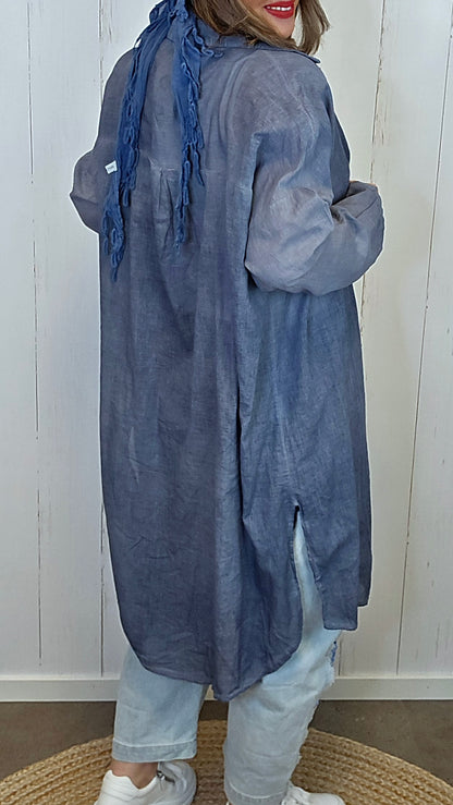 Celine skjortekjole navy