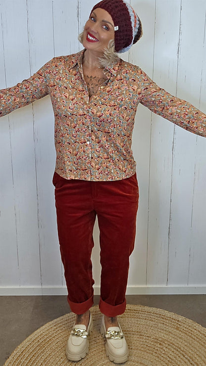 Pia floral skjorte