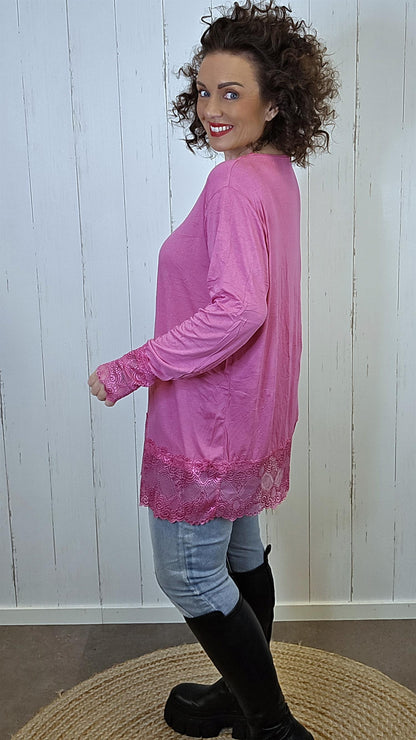 Frenchy topp rosa