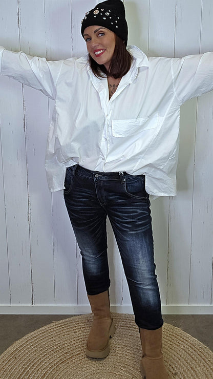 Tiril mørkeblå jeans