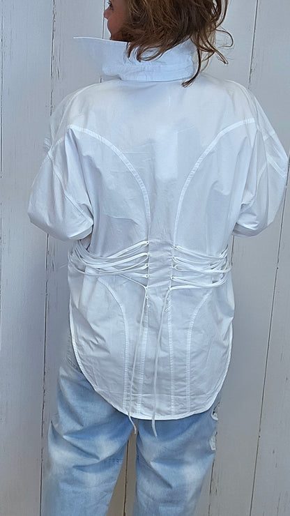 Alva korsettskjorte hvit