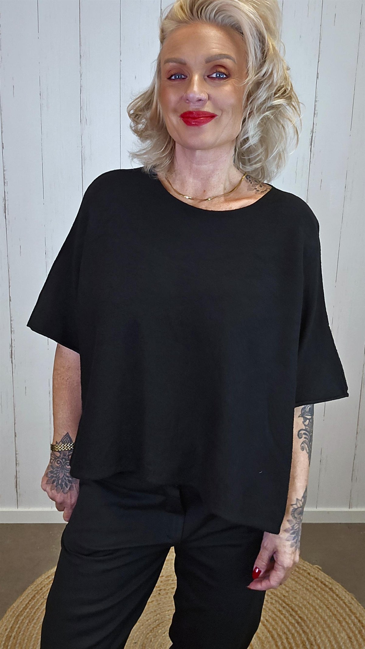 Luna genser topp svart