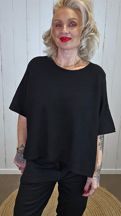 Luna genser topp svart
