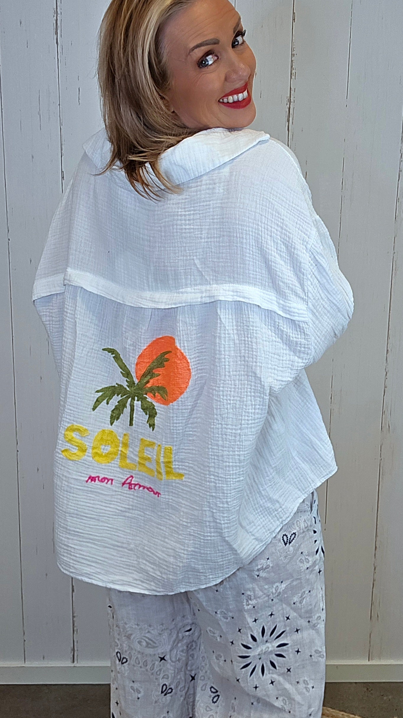 Soleil skjorte hvit