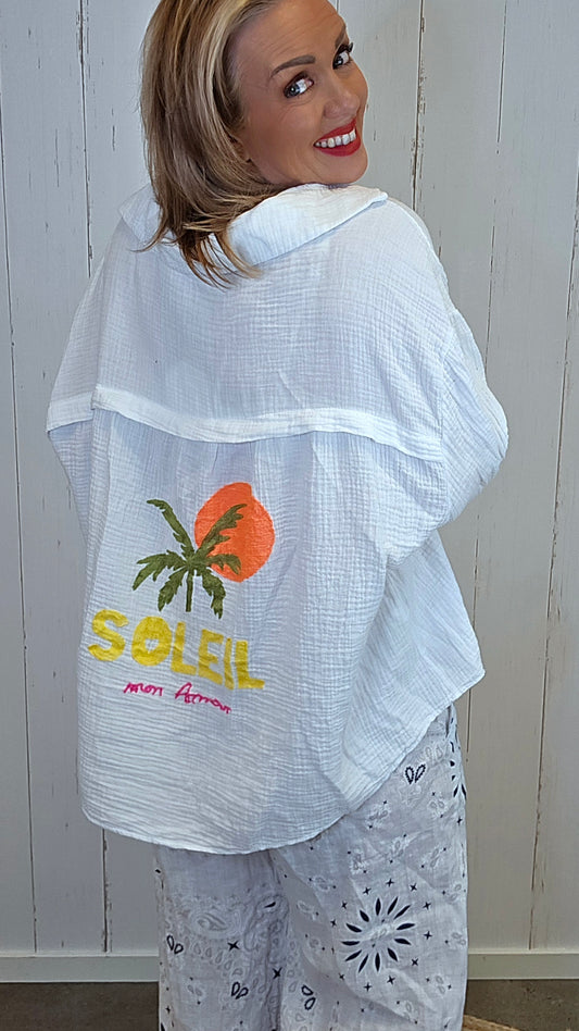 Soleil skjorte hvit